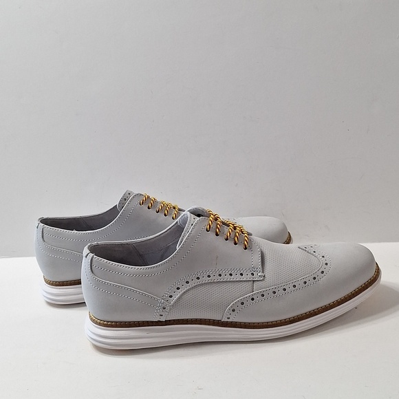 Cole Haan Men\'s Gray Lace Up Business Preppy Grand Wingtip Oxford Shoes Size 9M main image 5